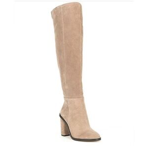 Like New - Gianni Bini Barrine Suede Over-the-Knee Block Heel Boots